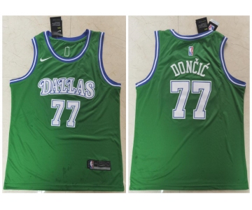 Men's Dallas Mavericks 77 Luka Doncic Green Nike Swingman Jersey