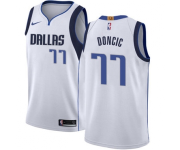 Nike Dallas Mavericks #77 Luka Doncic White NBA Swingman Association Edition Jersey