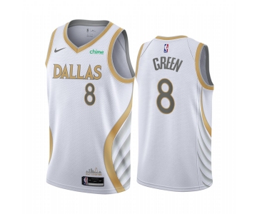 Nike Mavericks #8 Josh Green White NBA Swingman 2020-21 City Edition Jersey