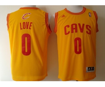 Cleveland Cavaliers #0 Kevin Love Revolution 30 Swingman Yellow Jersey