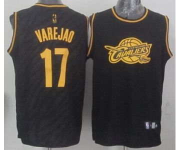 Cleveland Cavaliers #17 Anderson Varejao Revolution 30 Swingman 2014 Black With Gold Jersey