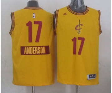 Cleveland Cavaliers #17 Anderson Varejao Revolution 30 Swingman 2014 Christmas Day Yellow Jersey