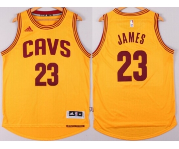 Cleveland Cavaliers #23 LeBron James Revolution 30 Swingman 2014 New Yellow Jersey