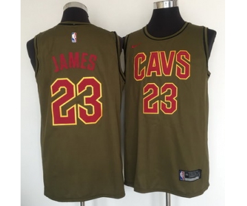 Cleveland Cavaliers #23 Lebron James Olive Nike Swingman Jersey