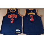 Cleveland Cavaliers #3 Thomas Blue Stitched NBA Jersey