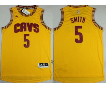 Cleveland Cavaliers #5 J.R. Smith Revolution 30 Swingman 2014 New Yellow Jersey