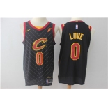 Men's Cleveland Cavaliers #0 Kevin Love Black 2017-2018 Nike Swingman Goodyear Stitched NBA Jersey