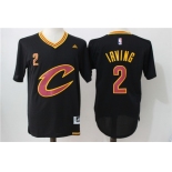 Men's Cleveland Cavaliers #2 Kyrie Irving Revolution 30 Swingman 2016 New Black Short-Sleeved Jersey