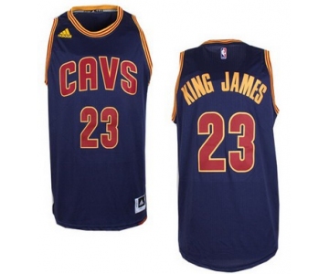 Men's Cleveland Cavaliers #23 King James Nickname Revolution 30 Swingman 2014 New Navy Blue Jersey -Printed !!