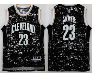 Men's Cleveland Cavaliers #23 LeBron James Adidas 2015 Urban Luminous Swingman Jersey