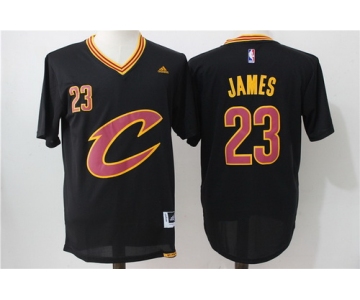 Men's Cleveland Cavaliers #23 LeBron James Revolution 30 Swingman 2016 New Black Short-Sleeved Jersey