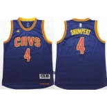 Men's Cleveland Cavaliers #4 Iman Shumpert Revolution 30 Swingman 2014 New Navy Blue Jersey