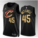 Men's Cleveland Cavaliers #45 Donovan Mitchell Black Statement Edition Stitched Jersey
