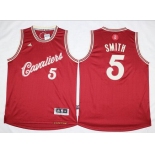 Men's Cleveland Cavaliers #5 J.R. Smith Revolution 30 Swingman 2015 Christmas Day Red Jersey