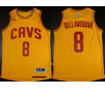Men's Cleveland Cavaliers #8 Matthew Dellavedova Revolution 30 Swingman 2014 New Yellow Jersey
