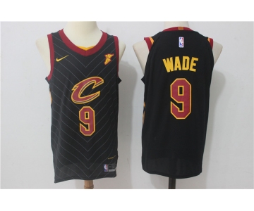Men's Cleveland Cavaliers #9 Dwyane Wade Black 2017-2018 Nike Swingman Stitched NBA Jersey