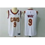 Men's Cleveland Cavaliers #9 Dwyane Wade White 2017-2018 Nike Swingman Goodyear Stitched NBA Jersey