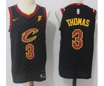 Nike Cleveland Cavaliers #3 Isaiah Thomas Black Stitched NBA Swingman Jersey