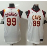 Nike Cleveland Cavaliers #99 Jae Crowder White NBA Swingman Association Edition Jersey