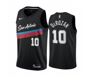 Men San Antonio Spurs #10 demar derozan black city edition fiesta colors 2020 nba jersey