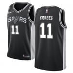 Men's Nike San Antonio Spurs #11 Bryn Forbes Black Basketball Swingman Icon Edition Jersey