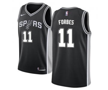 Men's Nike San Antonio Spurs #11 Bryn Forbes Black Basketball Swingman Icon Edition Jersey