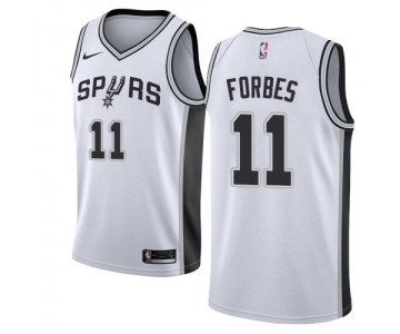 Men's Nike San Antonio Spurs #11 Bryn Forbes White Basketball Swingman Association Edition Jersey