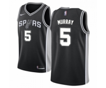 Mens Nike San Antonio Spurs 5 Dejounte Murray Swingman Black Road NBA Jersey Icon Edition