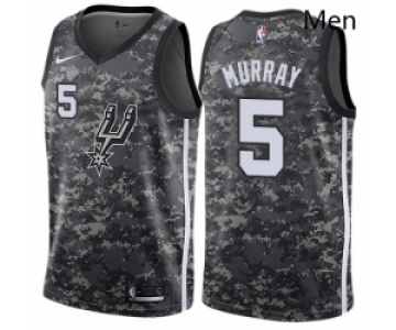 Mens Nike San Antonio Spurs 5 Dejounte Murray Swingman Camo NBA Jersey City Edition