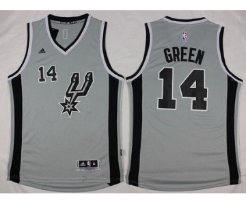 Men's San Antonio Spurs #14 Danny Green Revolution 30 Swingman 2015-16 Gray Jersey