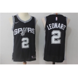 Men's San Antonio Spurs #2 Kawhi Leonard Black 2017-2018 Nike Swingman Stitched NBA Jersey