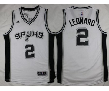 Men's San Antonio Spurs #2 Kawhi Leonard Revolution 30 Swingman 2015-16 White Jersey