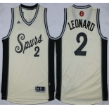 Men's San Antonio Spurs #2 Kawhi Leonard Revolution 30 Swingman 2015 Christmas Day White Jersey