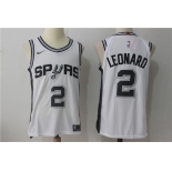 Men's San Antonio Spurs #2 Kawhi Leonard White 2017-2018 Nike Swingman Stitched NBA Jersey