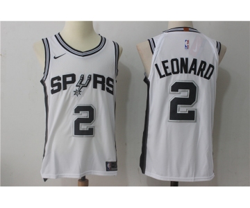 Men's San Antonio Spurs #2 Kawhi Leonard White 2017-2018 Nike Swingman Stitched NBA Jersey