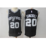 Men's San Antonio Spurs #20 Manu Ginobili Black Nike Jersey