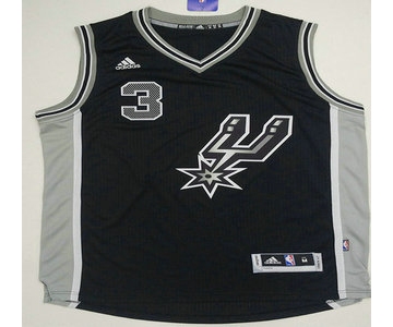 Men's San Antonio Spurs #3 Marco Belinelli Revolution 30 Swingman 2015-16 New Black Jersey