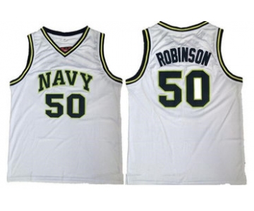 Men's San Antonio Spurs #50 David Robinson The Admiral Soul White Swingman Stitched NBA Jersey