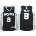 Men's San Antonio Spurs #8 Patrick Mills Revolution 30 Swingman 2014 New Black Jersey