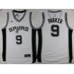 Men's San Antonio Spurs #9 Tony Parker Revolution 30 Swingman 2015-16 White Jersey