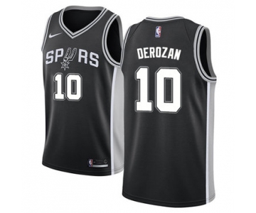 Nike San Antonio Spurs #10 DeMar DeRozan Black NBA Swingman Icon Edition Jersey
