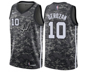 Nike San Antonio Spurs #10 DeMar DeRozan Camo NBA Swingman City Edition Jersey