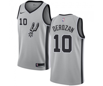 Nike San Antonio Spurs #10 DeMar DeRozan Silver NBA Swingman Statement Edition Jersey