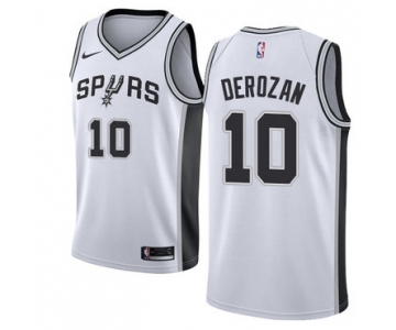 Nike San Antonio Spurs #10 DeMar DeRozan White NBA Swingman Association Edition Jersey