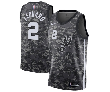 Nike San Antonio Spurs #2 Kawhi Leonard Camo NBA Swingman City Edition Jersey