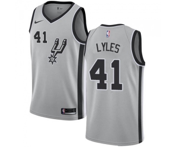 Nike Spurs #41 Trey Lyles Silver NBA Swingman Statement Edition Jersey