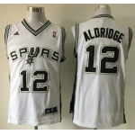 San Antonio Spurs #12 LaMarcus Aldridge Revolution 30 Swingman White Jersey
