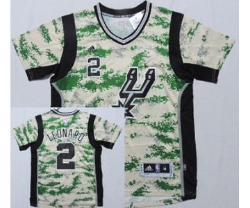 San Antonio Spurs #2 Kawhi Leonard Revolution 30 Swingman 2014 New Camo Short-Sleeved Jersey