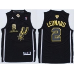 San Antonio Spurs #2 Kawhi Leonard Revolution 30 Swingman 2014 The Finals Black/Gold Jersey