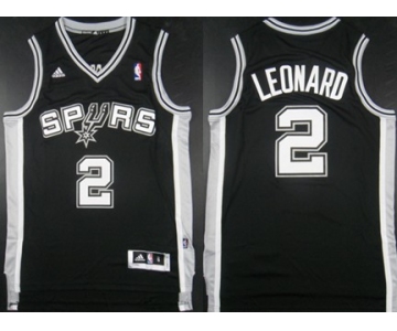 San Antonio Spurs #2 Kawhi Leonard Revolution 30 Swingman Black Jersey